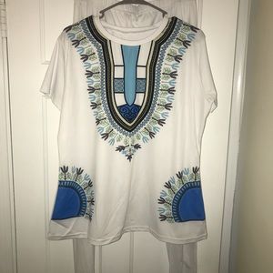 Women’s two piece short sleeve pant set